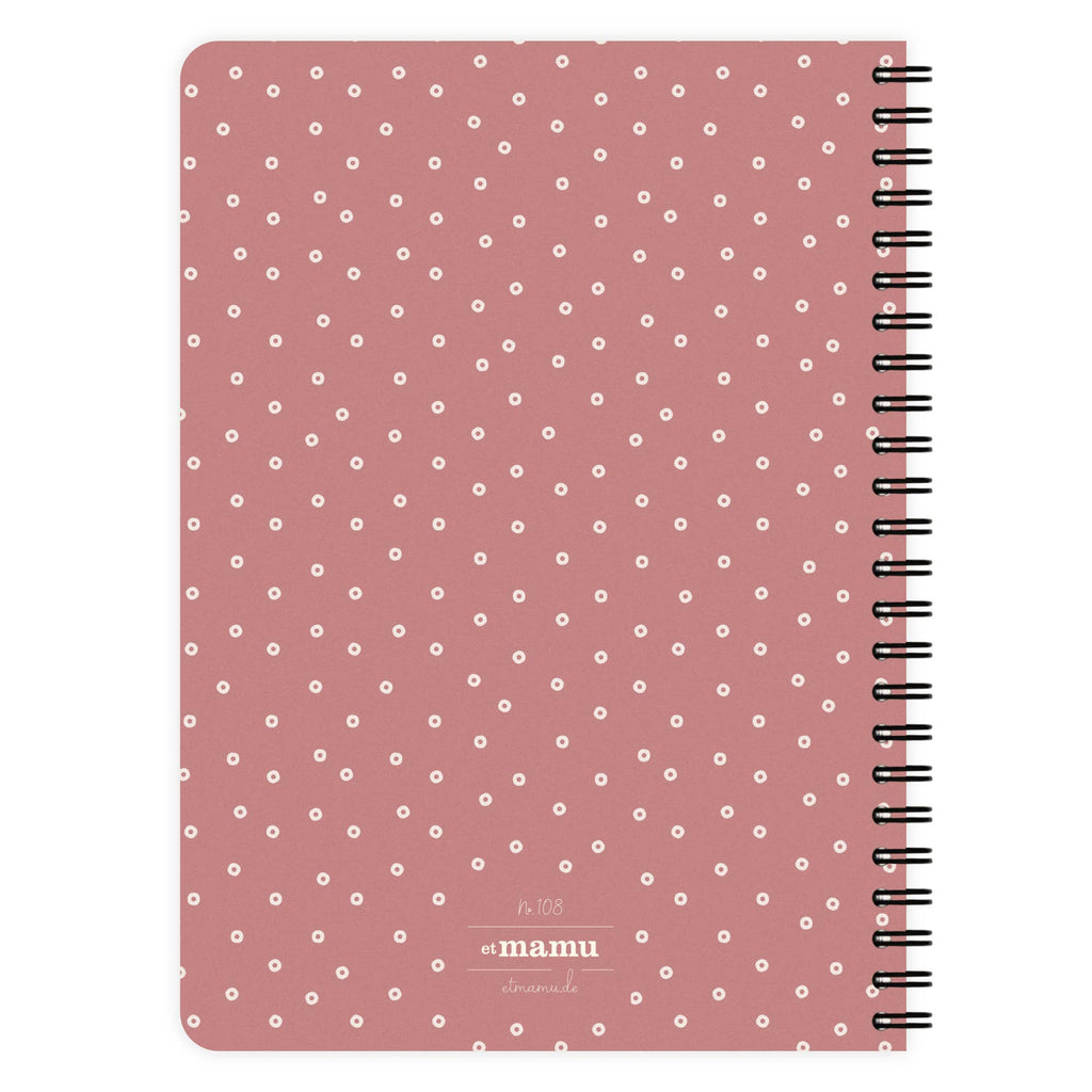 Carnet A5 à spirale – Rose poudré Tiny Rings