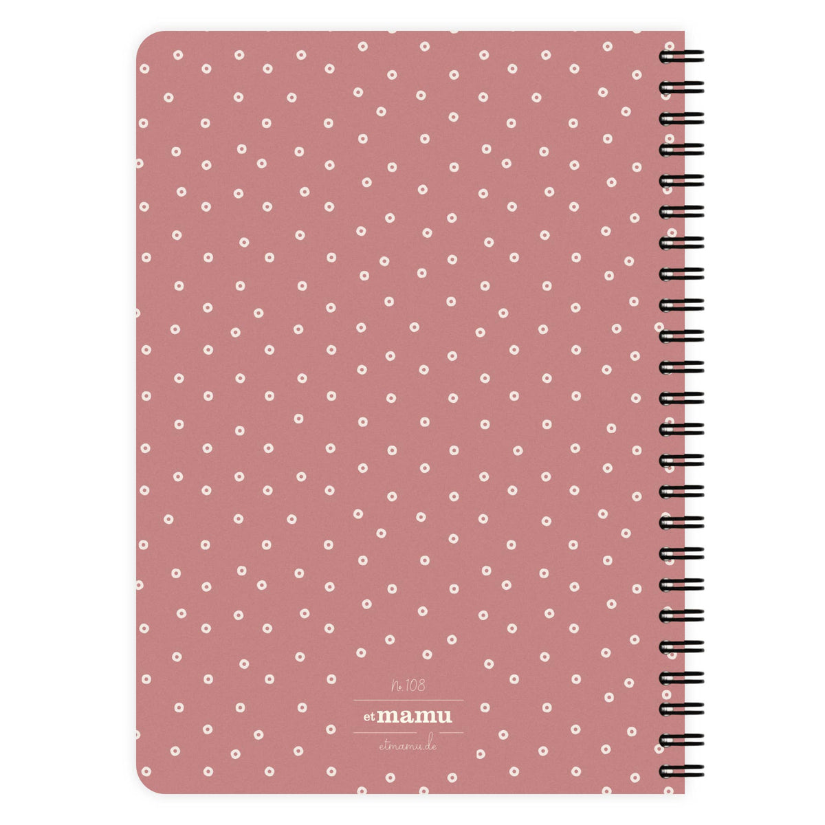 Carnet A5 à spirale – Rose poudré Tiny Rings