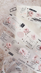 Ruban décoratif – Pivoines roses