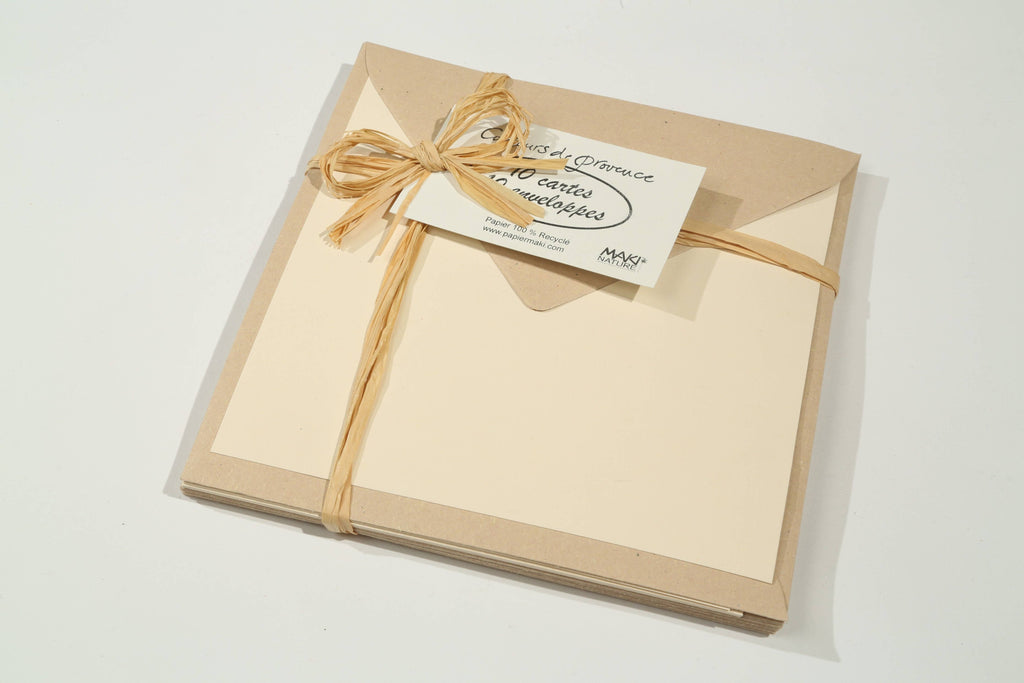 Ensemble 10 cartes et 10 enveloppes