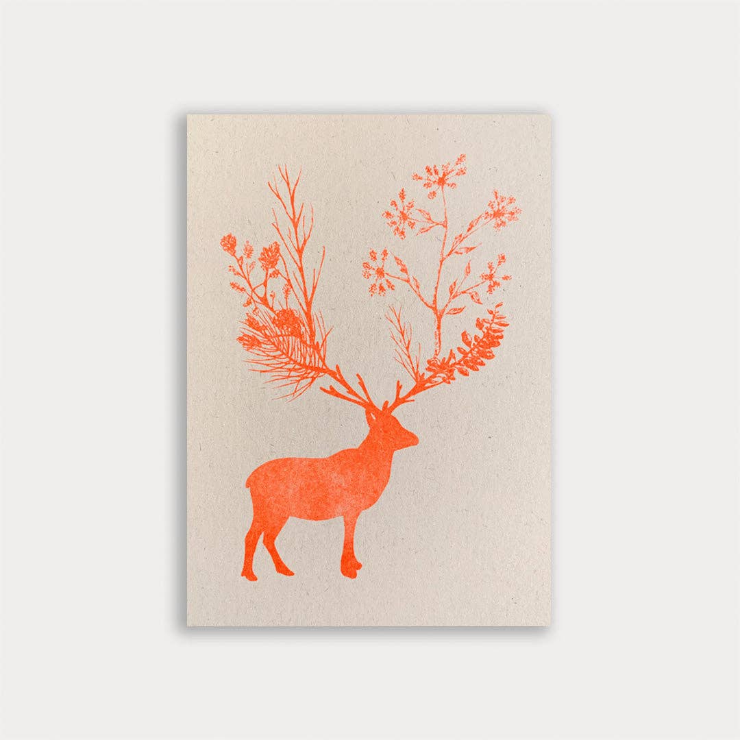 Carte postale / Cerf / Papier écologique
