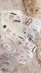 Ruban décoratif – Pivoines roses