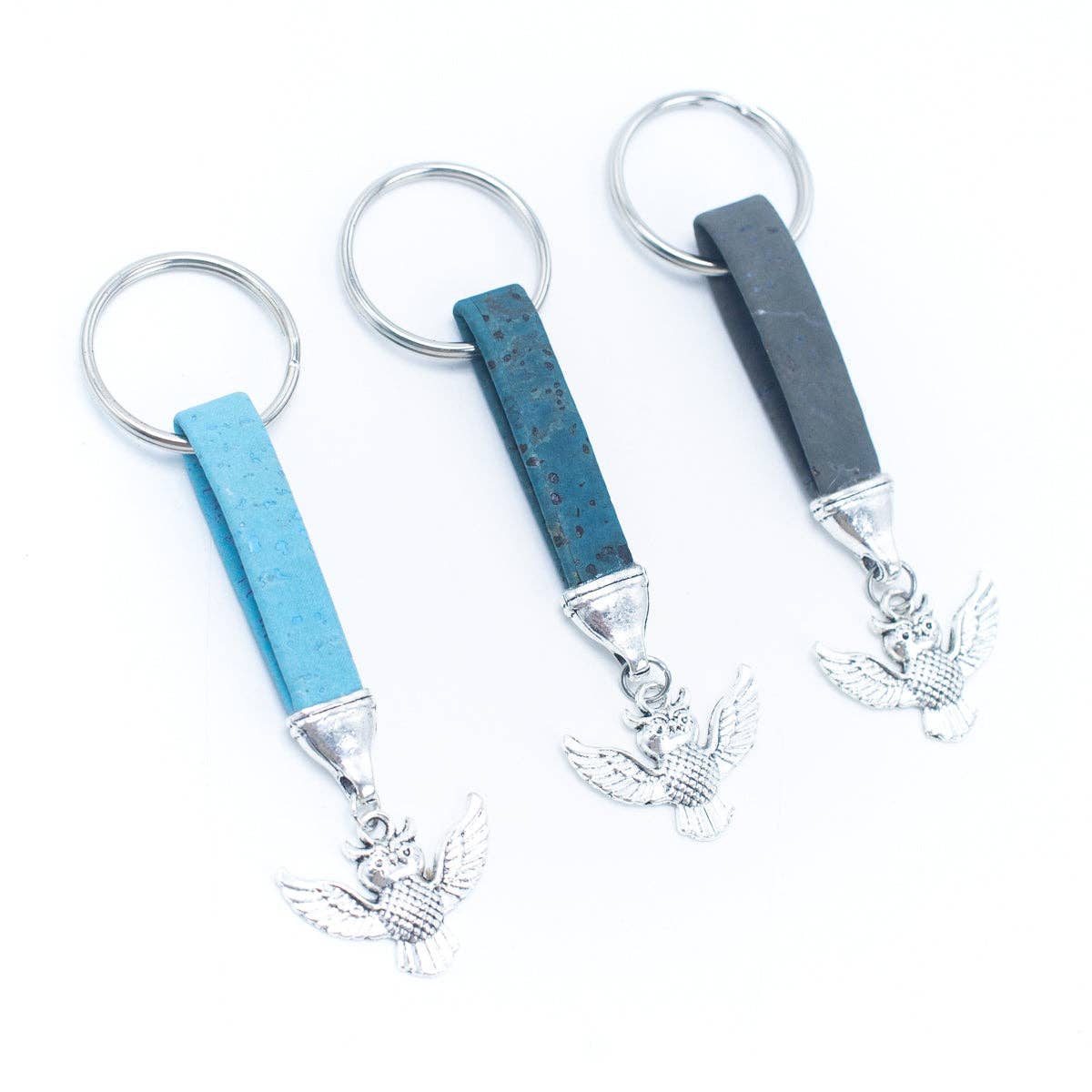 Porte-clés fait main en liège avec pendentif Style simple I-013-MIX-10