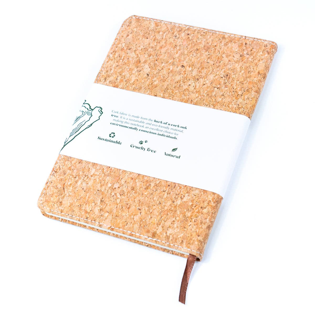 Carnet de produits laitiers en liège avec porte-cartes et porte-stylos L-1011