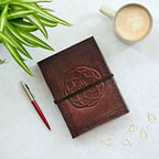 Carnet de notes celtique fermé en cuir Triskelion