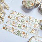 Ruban washi - Herbier quadrillé