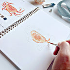 Cahier d'aquarelle en bord de mer