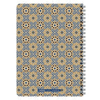 Carnet A5 à spirale – Mosaïque marocaine bleu et ocre