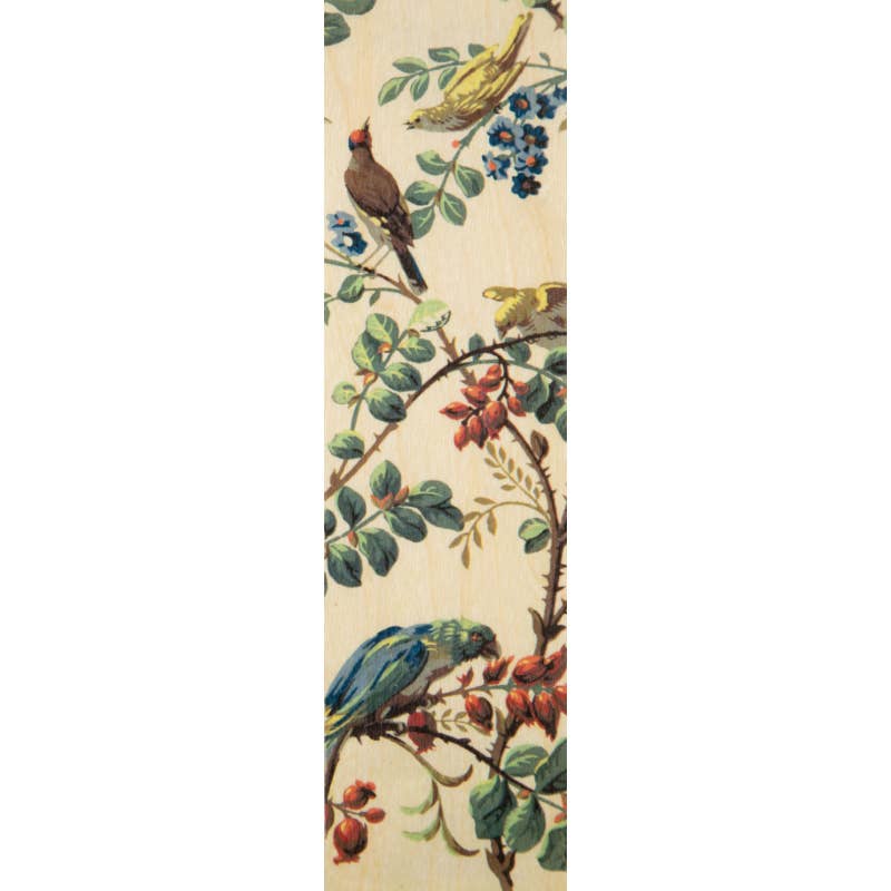 Marque-page en bois d'érable avec motif perroquets