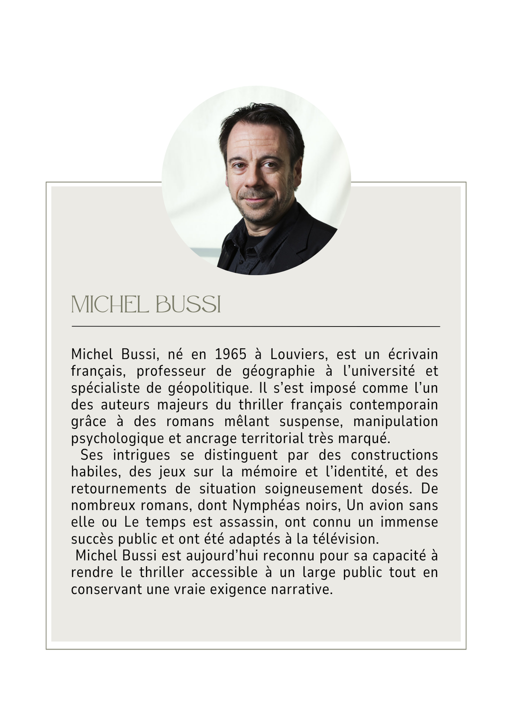Le temps est assassin