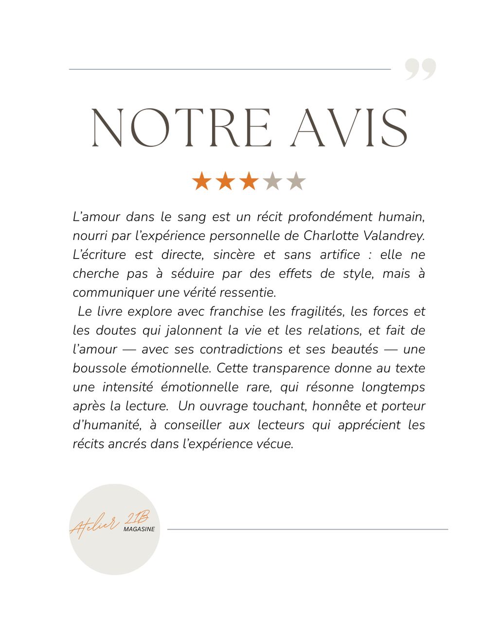 L'amour dans le sang
