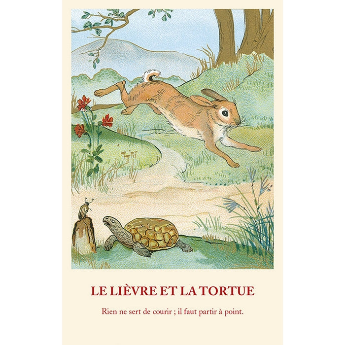 Carte Fable: Le Lièvre et la Tortue