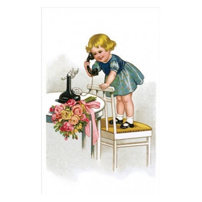 Carte postale le téléphone