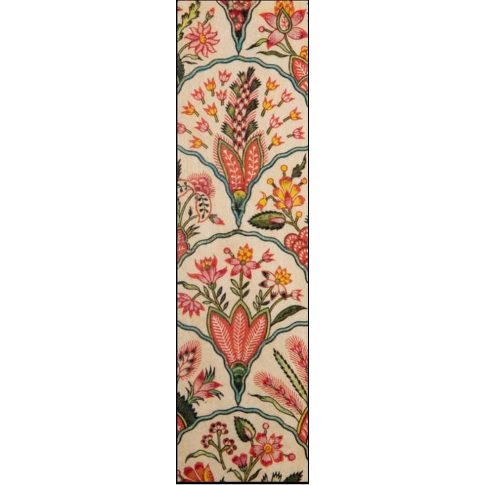 Marque-page en érable motif Toile de Jouy éventails