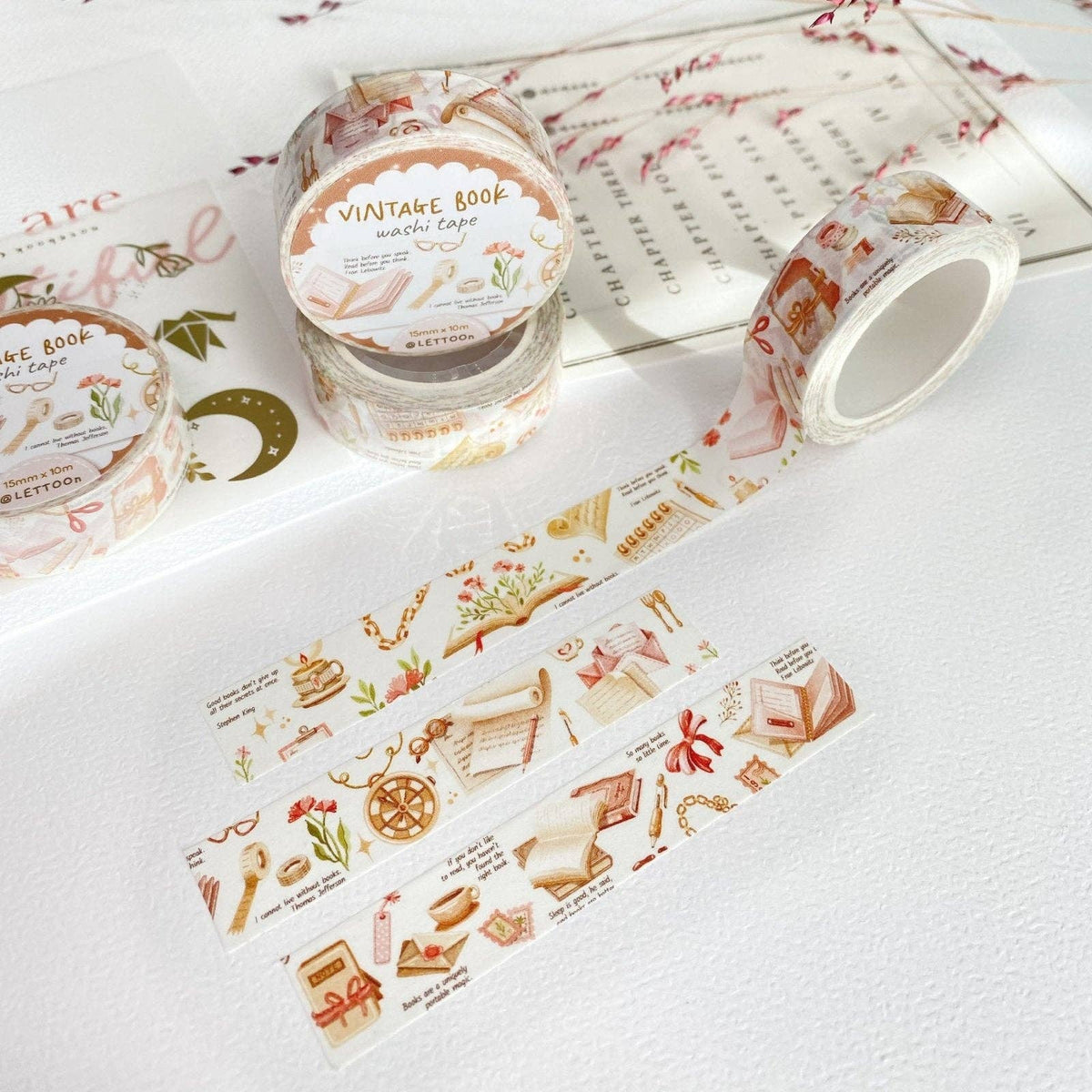 Ruban washi - Livre vintage