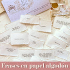 18 Phrases sur papier coton (papier fait main)