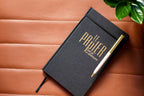 Carnet A5 rigide 128 pages lignées - Coloris Noir Onyx