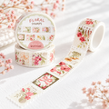 Ruban washi - Timbres floraux