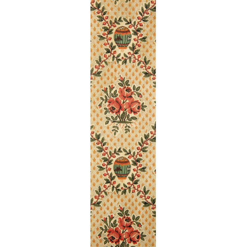 Marque-page en bois d'érable motif Toile de Jouy avec montgolfières