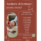 ÉCRITURE CRÉATIVE - Formule annuelle