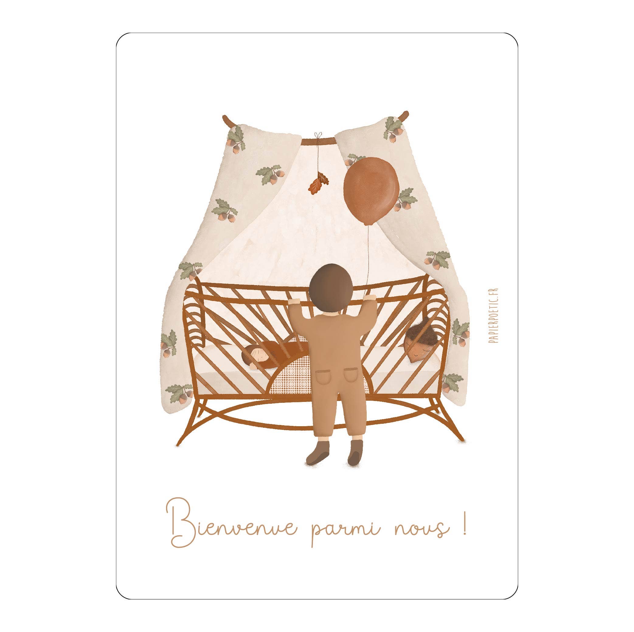 Carte Naissance  "Bienvenue parmi nous"