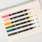 Ensembles de mangas (ensemble de 6 stylos à double pointe ABT + pinceau réservoir d'eau)