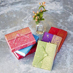 Journal Sari fait main - Carnet de notes en tissu