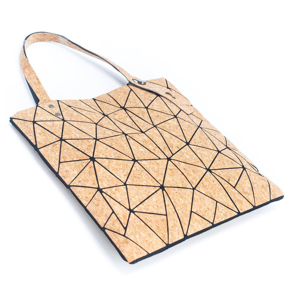 Fourre-tout en liège géométrique en liège naturel pour femmes BAG-2209