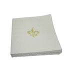 Carnet en papier parchemin motif Fleur de Lys