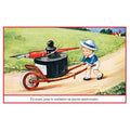 Carte postale encrier garçon