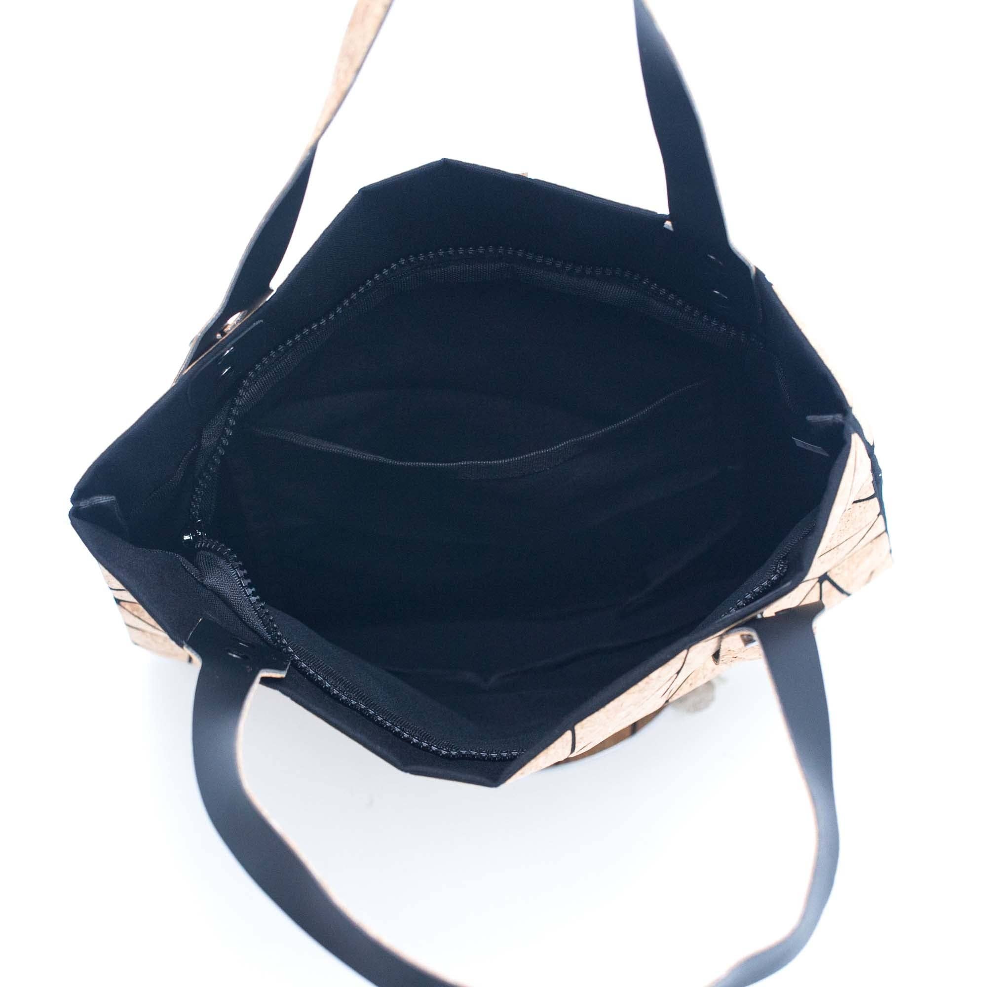 Fourre-tout en liège géométrique en liège naturel pour femmes BAG-2209