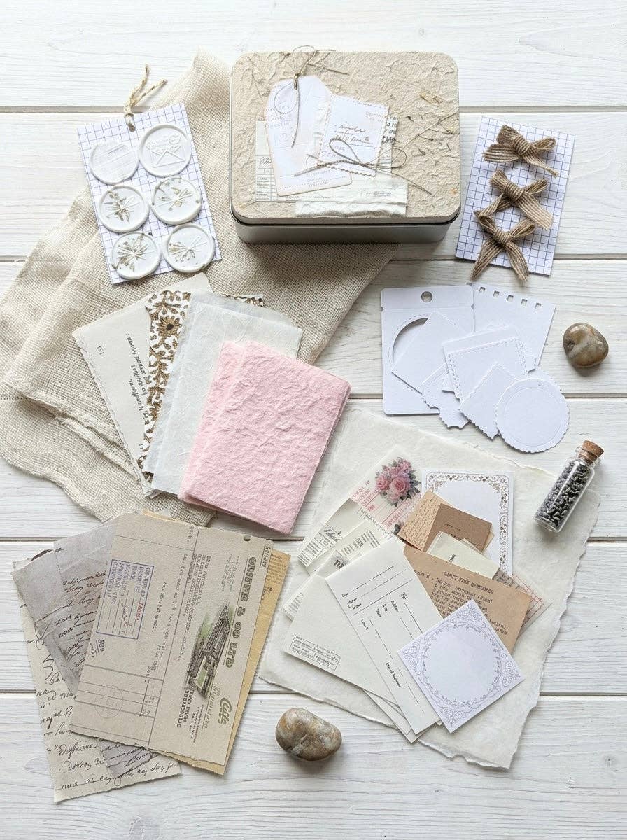 Boîte décorée · Collection Lettres Vintage