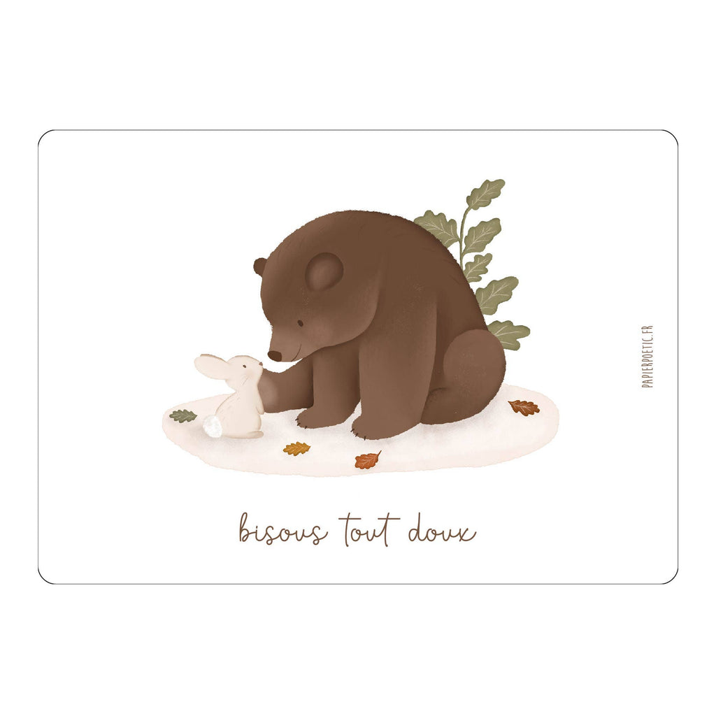 Carte Postale "Bisous tout doux"