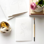 Cartes à peindre avec fleurs de jardin