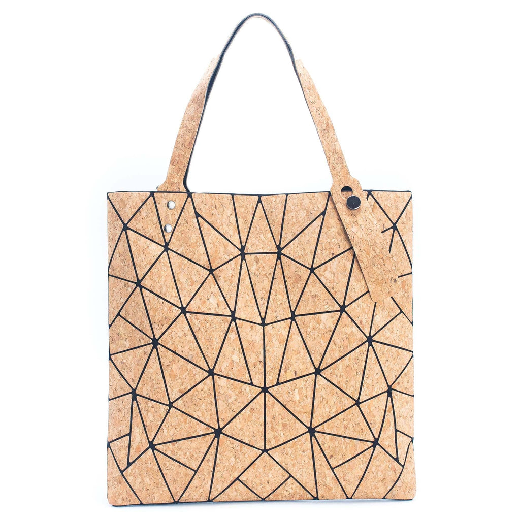 Fourre-tout en liège géométrique en liège naturel pour femmes BAG-2209