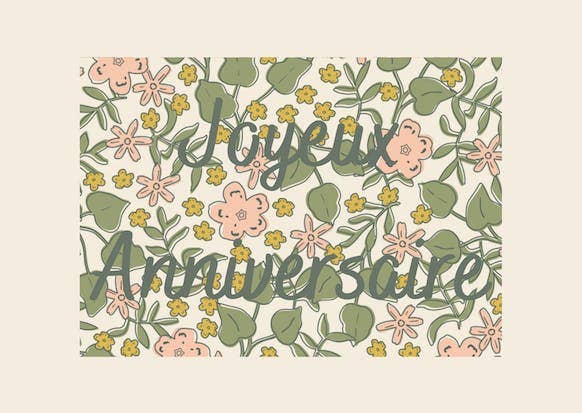 Carte Lily Joyeux anniversaire