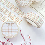 Washi Tape – Quadrillage brun