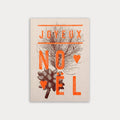 Carte postale / Typographie / Joyeux Noël / Bourgogne & Orange