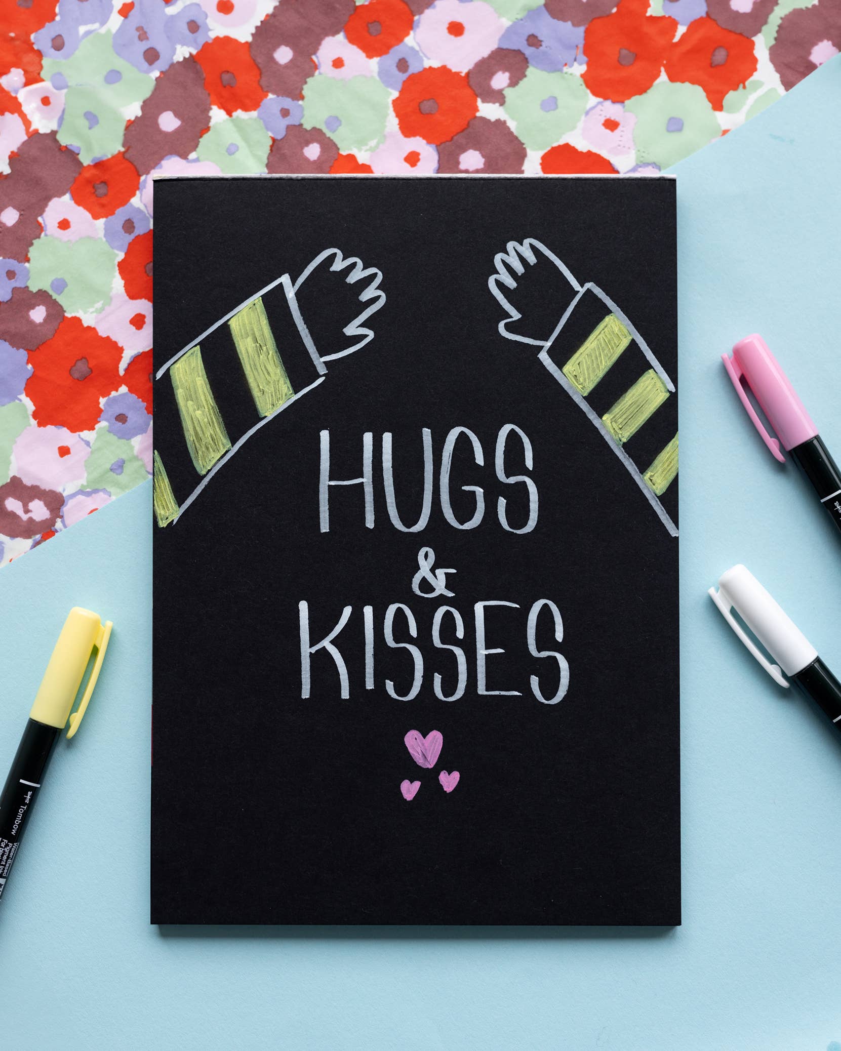 Fudenosuke Pastel pour papier noir, set de 6