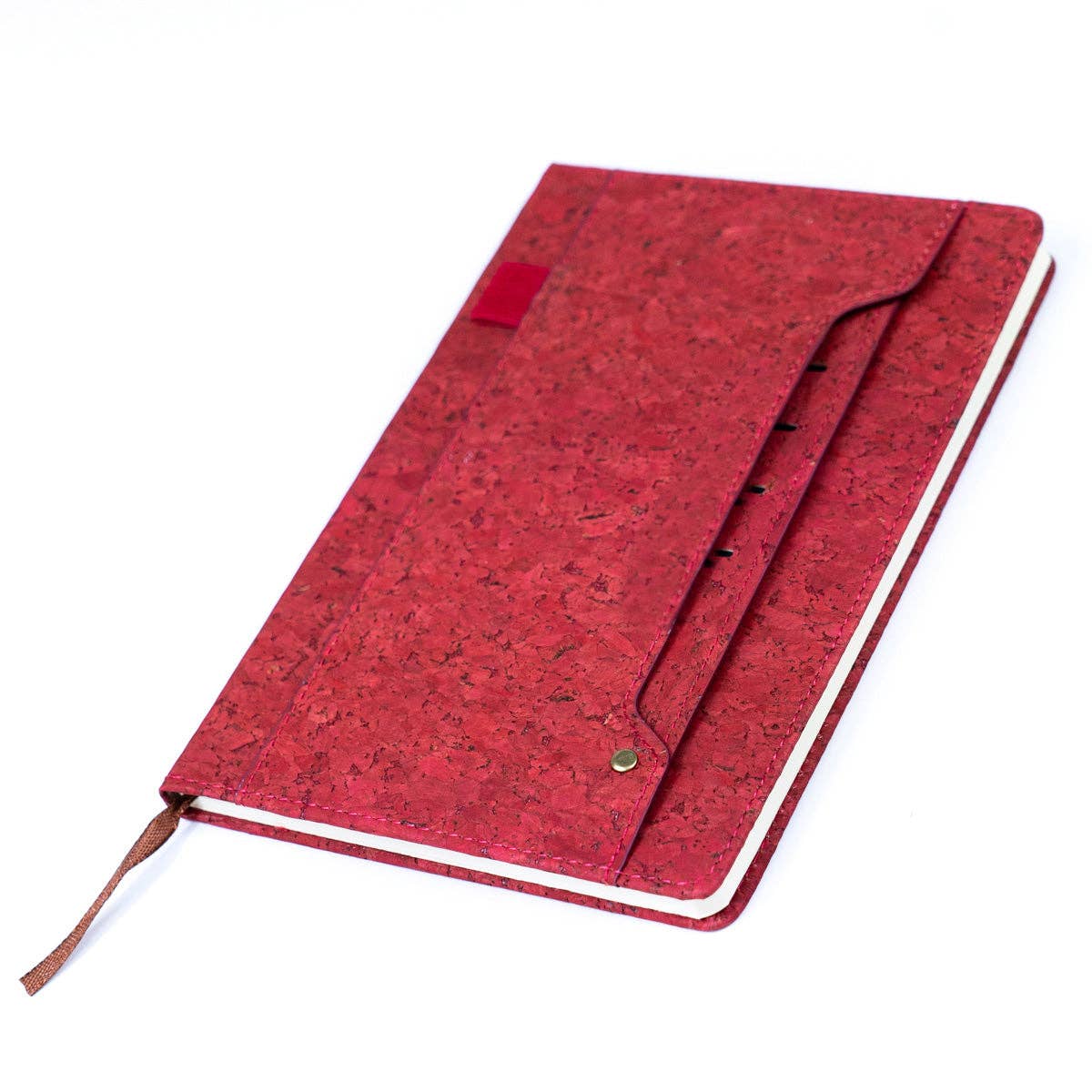 Carnet de produits laitiers en liège avec porte-cartes et porte-stylos L-1011