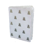 Carnet en papier parchemin – Abeilles dorées