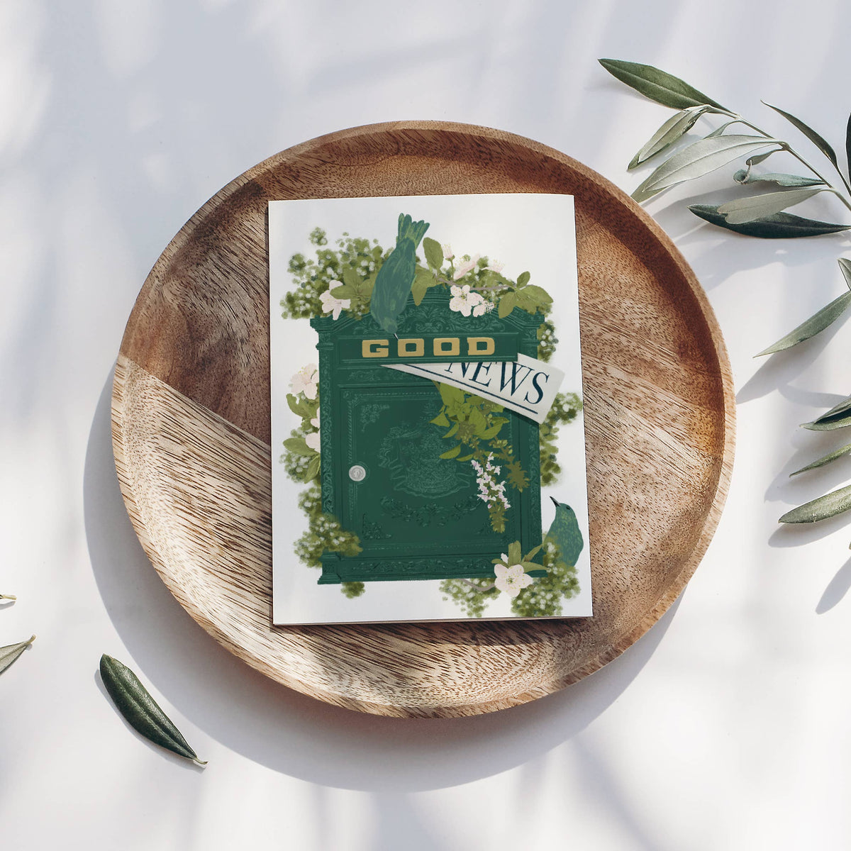 Carte postale Good News – Boîte aux lettres fleurie