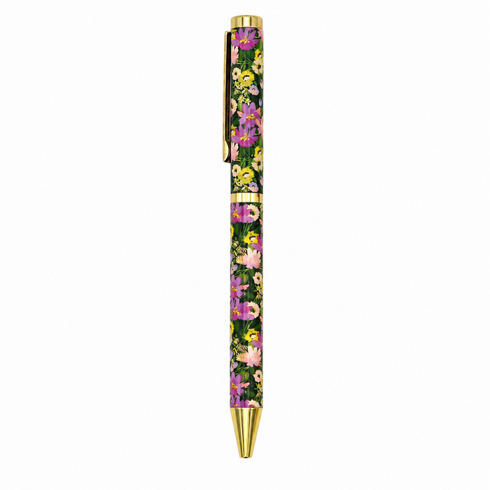 Stylo-bille Fleurs & rayures