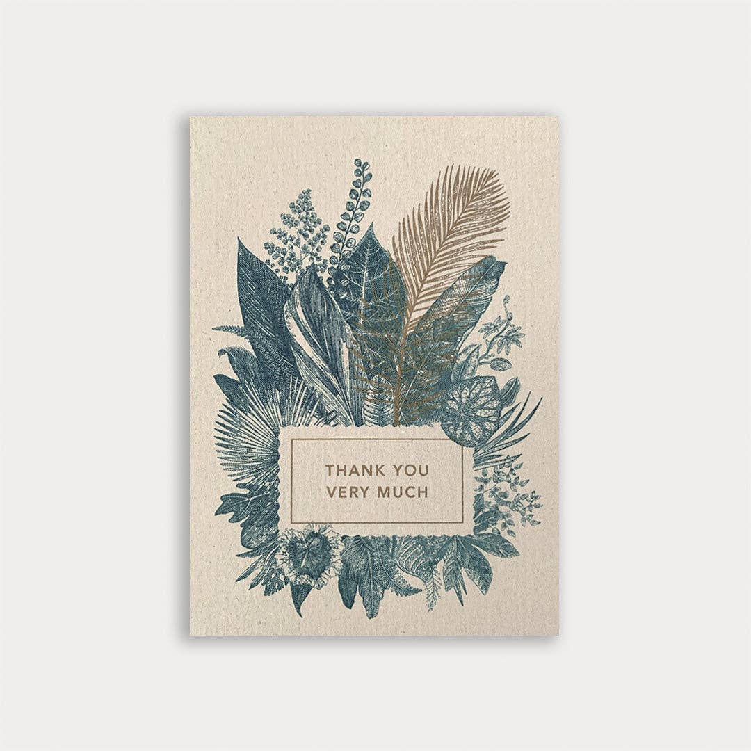 Carte postale Merci beaucoup – Herbes