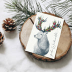 Carte postale Merry Christmas Deer, certifiée FSC