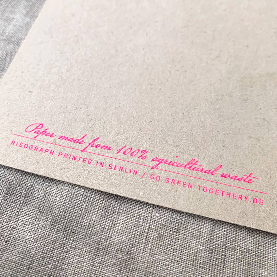 Carte postale Valise avec fleur