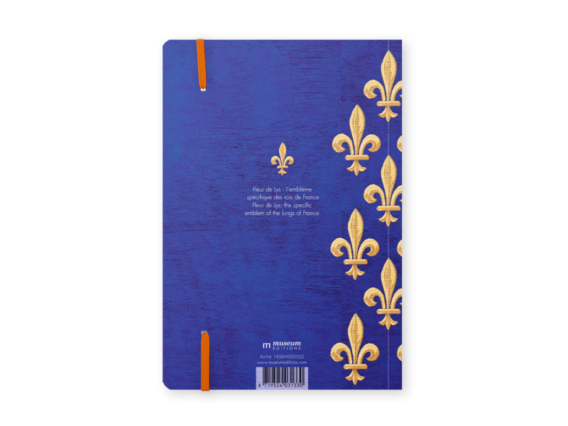 Carnet souple A5 avec motif fleur de lys