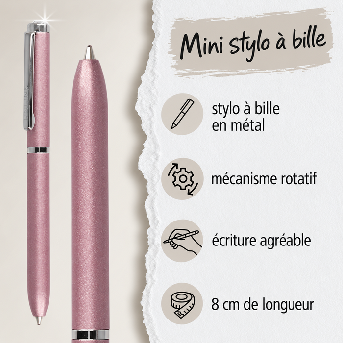 Stylo à bille mini porte-monnaie  rose