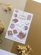 Feuille d'autocollants Livres