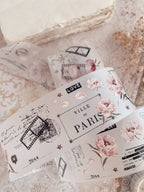Ruban décoratif – Pivoines roses